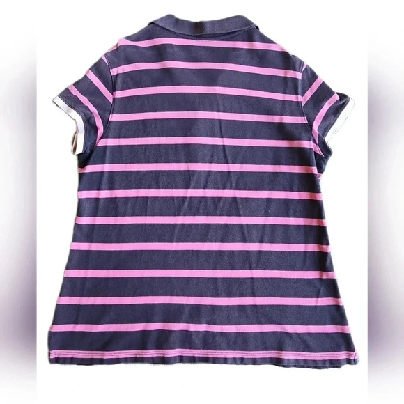 Izod, Size XL, Pink/Navy Striped Polo - Picture 2 of 8
